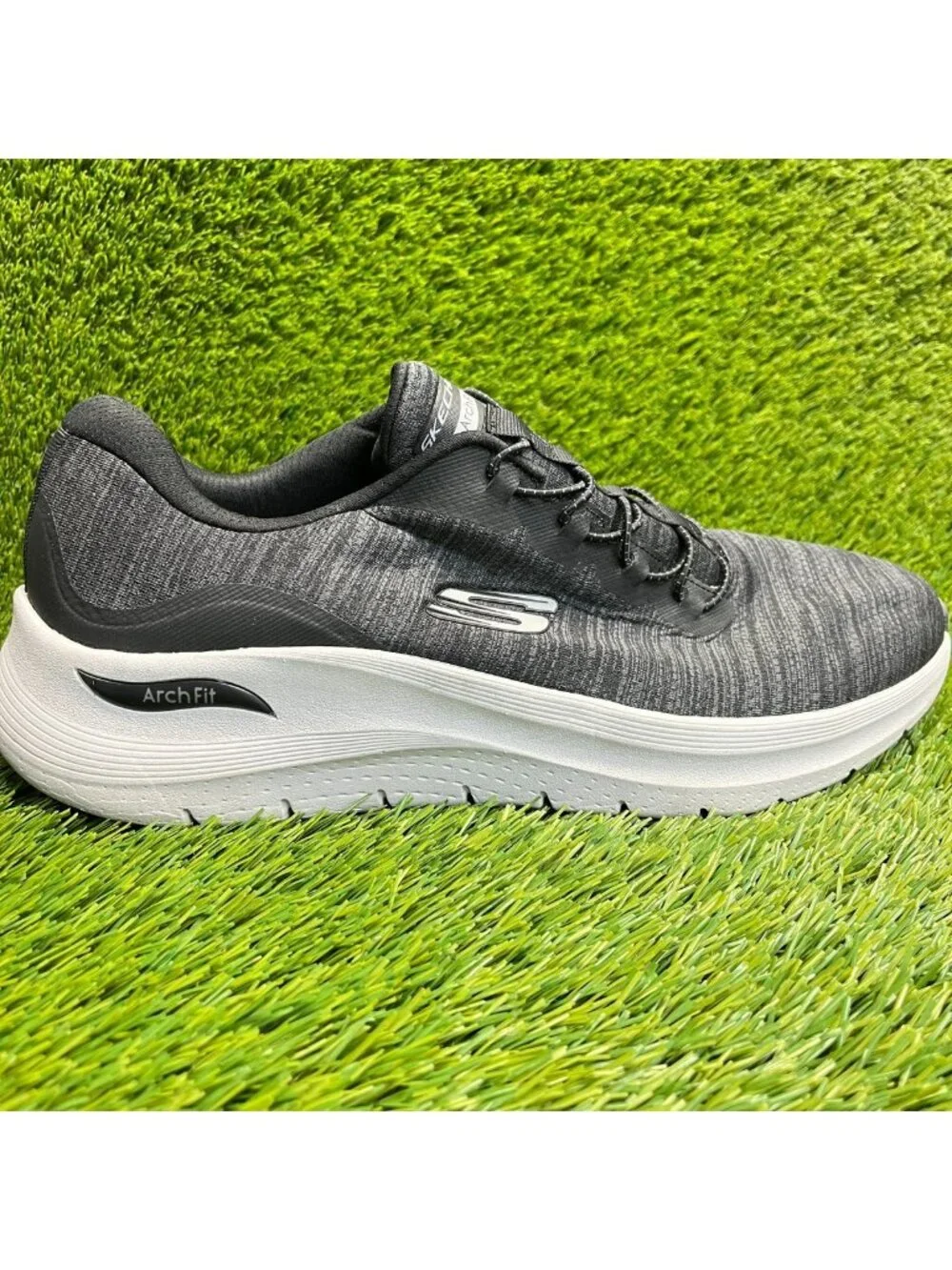 Skechers Arch Fit 2.0 Upperhand Mens Size 13 Black Running Walking Shoes Sneaker